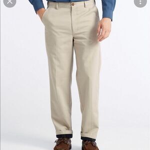 L.L. Bean Double L Comfort Waist Flannel Lined Chino Pants sz 37/29